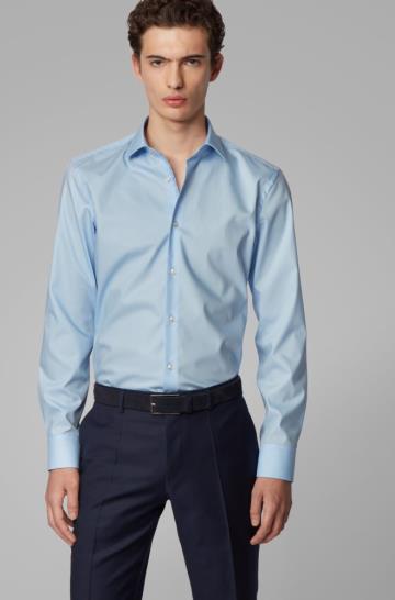 Koszula BOSS Slim Fit Głęboka Niebieskie Męskie (Pl11462)